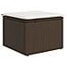 Set di divani da giardino 8 pezzi cuscini Marrone Polyrattan, Divano giardino 2 posti cuscini Marrone Polyrattan - Foto miniatura 7