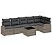 Set Divano da Giardino 6 Pezzi con Cuscini Rattan Sintetico Nero, Divano da Giardino 2 Posti con Ripostiglio e Cuscini Rattan Sintetico Grigio - Foto miniatura 1