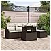 Set divano giardino  da 6 pezzi con cuscini in rattan polietilene marrone, Divano giardino  a 2 posti con storage e cuscini in rattan polietilene marrone - Foto miniatura 2