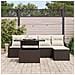 Set divano giardino  da 6 pezzi con cuscini in rattan polietilene marrone, Divano giardino  a 2 posti con storage e cuscini in rattan polietilene marrone - Foto miniatura 3
