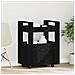 Carrello da Cucina  Nero Rovere 60x45x80 cm Legno Ingenerizzato - Foto miniatura 2