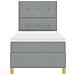 Letto box spring con materasso Grigio Chiaro 90x200 cm Tessuto - Foto miniatura 8