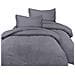 Biancheria Da Letto 135x200 Federe 80x80 4 Pezzi 100% Microfibra Grigio Scuro - Foto miniatura 1