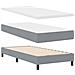 Letto box spring con materasso Grigio chiaro 90 x 190 cm - Foto miniatura 1