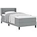 Letto box spring con materasso Grigio chiaro 90 x 190 cm - Foto miniatura 3