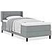 Letto box spring con materasso Grigio chiaro 90 x 190 cm - Foto miniatura 4