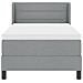 Letto box spring con materasso Grigio chiaro 90 x 190 cm - Foto miniatura 8