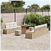 Set Divano da Giardino con cuscino 10 pcs Beige Poly Rattan - Foto miniatura 3