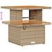 Set Divano da Giardino con cuscino 10 pcs Beige Poly Rattan - Foto miniatura 8