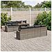 Set Divano da Giardino 9 pcs Grigio Poly Rattan - Foto miniatura 3