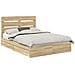 Letto con Contenitore con testiera Rovere Sonoma 160 x 200 cm - Foto miniatura 1