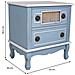 Comodino In Legno Blu 50x36x56,5 - Foto miniatura 5