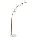 Lampada Da Terra Glamy Arc 6 Luci In Ferro Oro Con Globi In Vetro E Base In Marmo - Foto miniatura 1