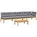 Set Divani Pallet Giardino 4pz Cuscini Legno Massello Acacia - Foto miniatura 1
