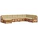 Set divani 8 pcs Naturale e Beige Legno di Acacia Massello - Foto miniatura 1