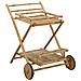 Carrello per tè con ruote Naturale 79 x 67.5 x 84 cm Bambù - Foto miniatura 1