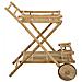 Carrello per tè con ruote Naturale 79 x 67.5 x 84 cm Bambù - Foto miniatura 4