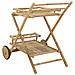 Carrello per tè con ruote Naturale 79 x 67.5 x 84 cm Bambù - Foto miniatura 5