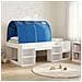 Letto alto per bambini con storage Bianco e Blu - Foto miniatura 2