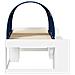 Letto alto per bambini con storage Bianco e Blu - Foto miniatura 7