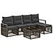 Set Divano da Giardino 6 pcs Grigio polyrattan - Foto miniatura 1