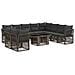 Set Divano da Giardino 11 pz Grigio polyrattan - Foto miniatura 1