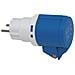 Adattatore CEE 3 poli 16A / 220V IP44 Spine schuko Presa CEE 230V IP44 - Foto miniatura 1