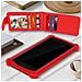 Cover Smartphone 4,7"" A 5,0"" Cover Universale Silicone Porta-carte - Rosso - Foto miniatura 3