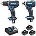 Set Di 2 Macchine Dlx2127tj1 18v 5.0ah - Cacciavite A Percussione Ddf482 - Cacciavite A Percussione Dtd152 - Foto miniatura 1