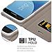 Custodia Compatibile Con Samsung Galaxy J7 2017 In Grigio Chiaro Marrone - Coperchio Protettiva Con Chiusura Magnetica, Funzione Stand E Tasca Per Le Carte - Foto miniatura 2