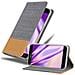 Custodia Compatibile Con Samsung Galaxy J7 2017 In Grigio Chiaro Marrone - Coperchio Protettiva Con Chiusura Magnetica, Funzione Stand E Tasca Per Le Carte - Foto miniatura 4