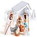 Kit Presepe Di Natale In Cartone Con Figurine In Gesso - Foto miniatura 3