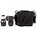 007538 Borse Adatto Per Dslr Two Lenses Nero - Foto miniatura 2