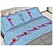 Completo Lenzuola Letto In 100% Cotone Made In Italy Disegni Assortiti C.n 1 Piazza Note Azzurro - Foto miniatura 1