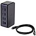 ES623015 replicatore di porte e docking station per laptop Cablato USB4 Alluminio, Nero - Foto miniatura 7