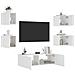Mobili Tv A Muro 5pz Con Luci Led Bianchi - Foto miniatura 8