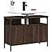Mobile Lavabo Bagno Rovere Marrone 60x30x60cm Legno Multistrato - Foto miniatura 2