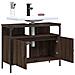 Mobile Lavabo Bagno Rovere Marrone 60x30x60cm Legno Multistrato - Foto miniatura 5