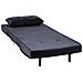 Divano Letto Singolo Vestfold Velluto Nero - Foto miniatura 2