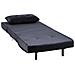 Divano Letto Singolo Vestfold Velluto Nero - Foto miniatura 9