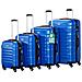 Set 4 Valigie Rigide Con Ruote Easy Roll Trolley Bagaglio A Mano Viaggio Blu - Foto miniatura 1