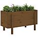 Fioriera Rialzata Da Giardino Miele 101x50x57 Cm Massello Pino - Foto miniatura 2