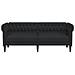Divano Chesterfield A 3 Posti Nero In Tessuto - Foto miniatura 2