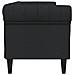 Divano Chesterfield A 3 Posti Nero In Tessuto - Foto miniatura 3