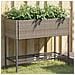 Fioriere Giardino con Ripiani 2pz Grigie 90x40x75cm Polyrattan - Foto miniatura 4