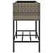 Fioriere Giardino con Ripiani 2pz Grigie 90x40x75cm Polyrattan - Foto miniatura 6