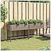 Fioriere Giardino con Ripiani 2pz Grigie 90x40x75cm Polyrattan - Foto miniatura 9