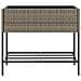 Fioriere Giardino con Ripiani 2pz Grigie 90x40x75cm Polyrattan - Foto miniatura 10
