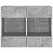 Mobile TV a Parete con Luci LED Grigio Cemento 78,5x30x60,5 cm - Foto miniatura 8