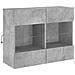 Mobile TV a Parete con Luci LED Grigio Cemento 78,5x30x60,5 cm - Foto miniatura 10
